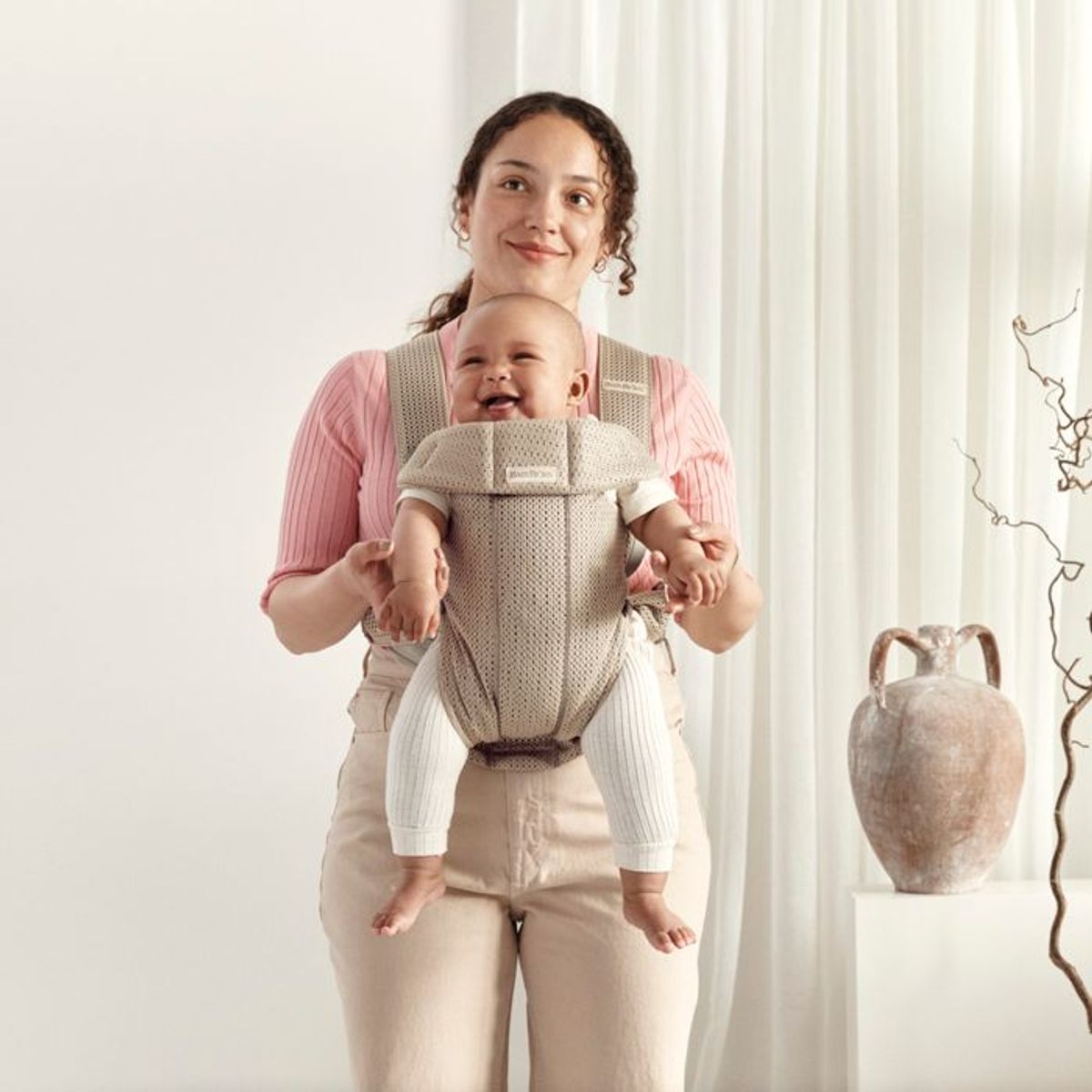 BabyBjörn | Bæresele Mini | 3D-Mesh | Grå/Beige