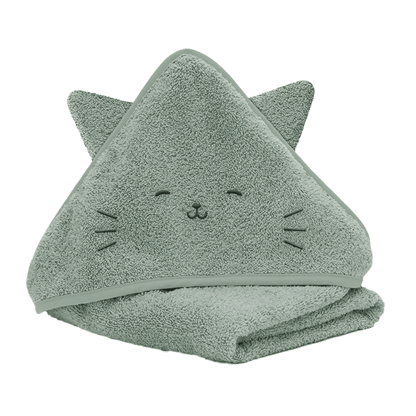 Hovedbilde Fillikid | Katt  Hettehåndkle | 75x75cm | Green