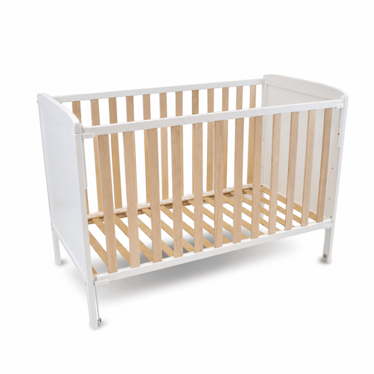Troller, Luna Sprinkelseng, Justerbar Side 120x60 cm, Hvit/Natur