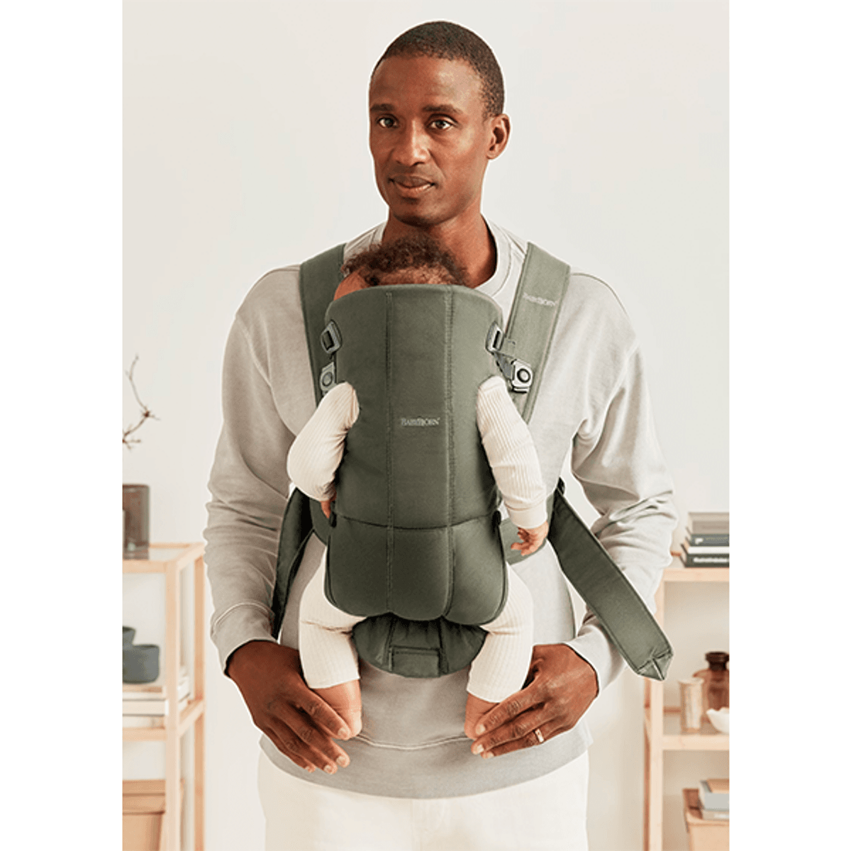 BabyBjörn | Bæresele Mini | Vevd | Mørkegrønn