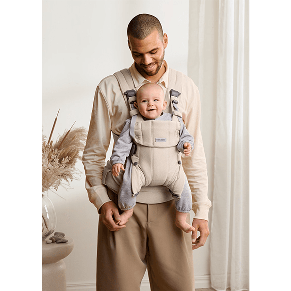 BabyBjörn | Bærsele Harmony | Vevd | Lysbeige Melange