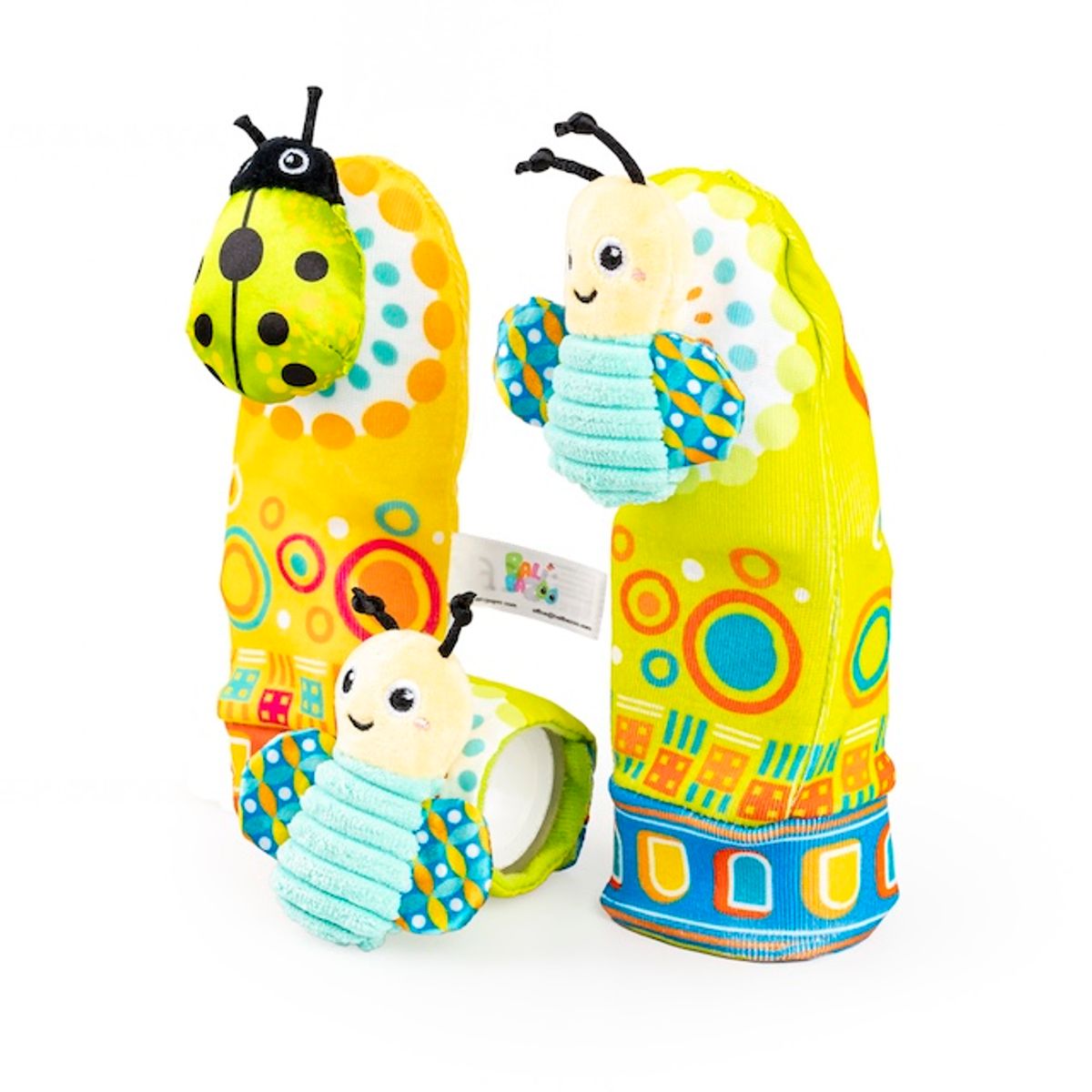 Balibazoo | Baby Rangle sett sokker og armbånd | Green beetle bee