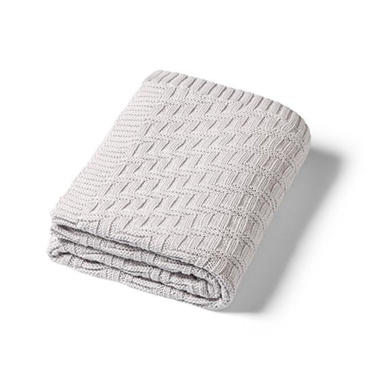 Babyono | Strikket babyteppe Bomull | Grå