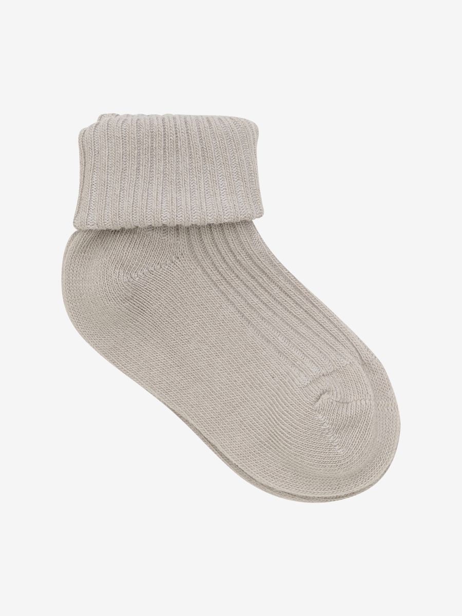 Minymo | Ribbestrikkede babysokker 3-pk | Winter Sky