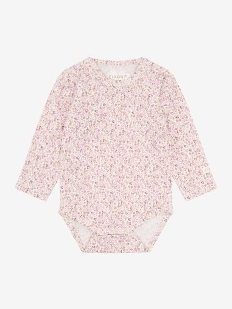 Fixoni | Langermet body med blomstermønster | Pale Lilac