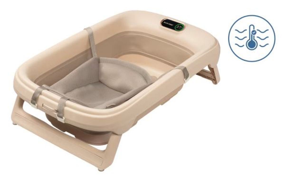 Maxi-Cosi | Indigo Plus Badebalje med Digitalt Termometer | Muted Terra