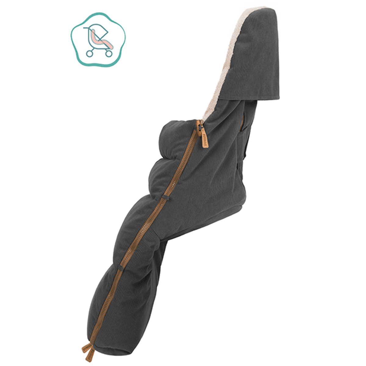 Fillikid | Vinterpose Kinley Cord grey | Teddy fôr