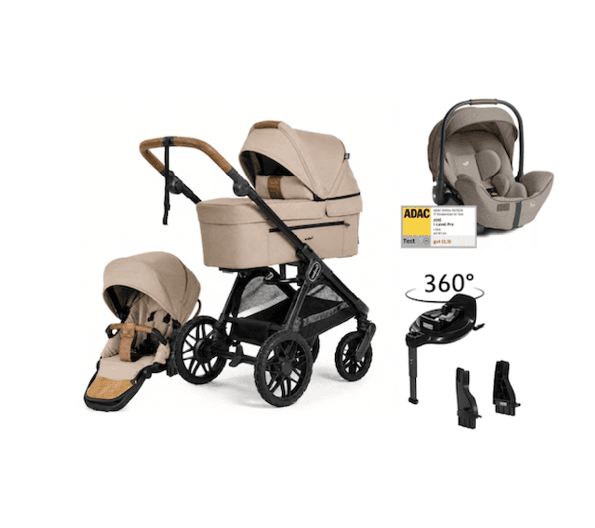 Emmaljunga | Jubileums Vogn + Joie Bilstol og Base | Sento Pro Kombi Ergo+