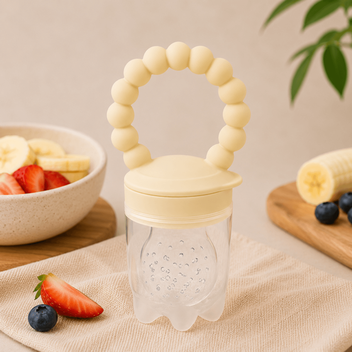 Troller Kids | Silikon Fruktnett | Lys gul