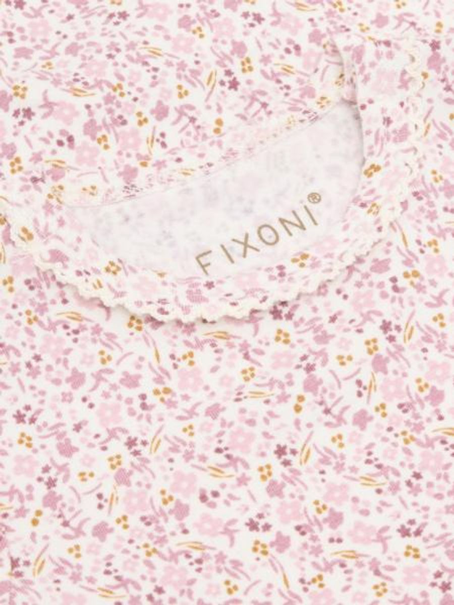 Fixoni | Langermet body med blomstermønster | Pale Lilac