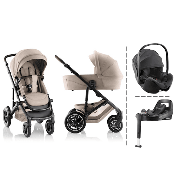 Hovedbilde Britax | Smile 5Z Kombivogn + BABY-SAFE Pro Bilstol & Base | Teak and Grey 