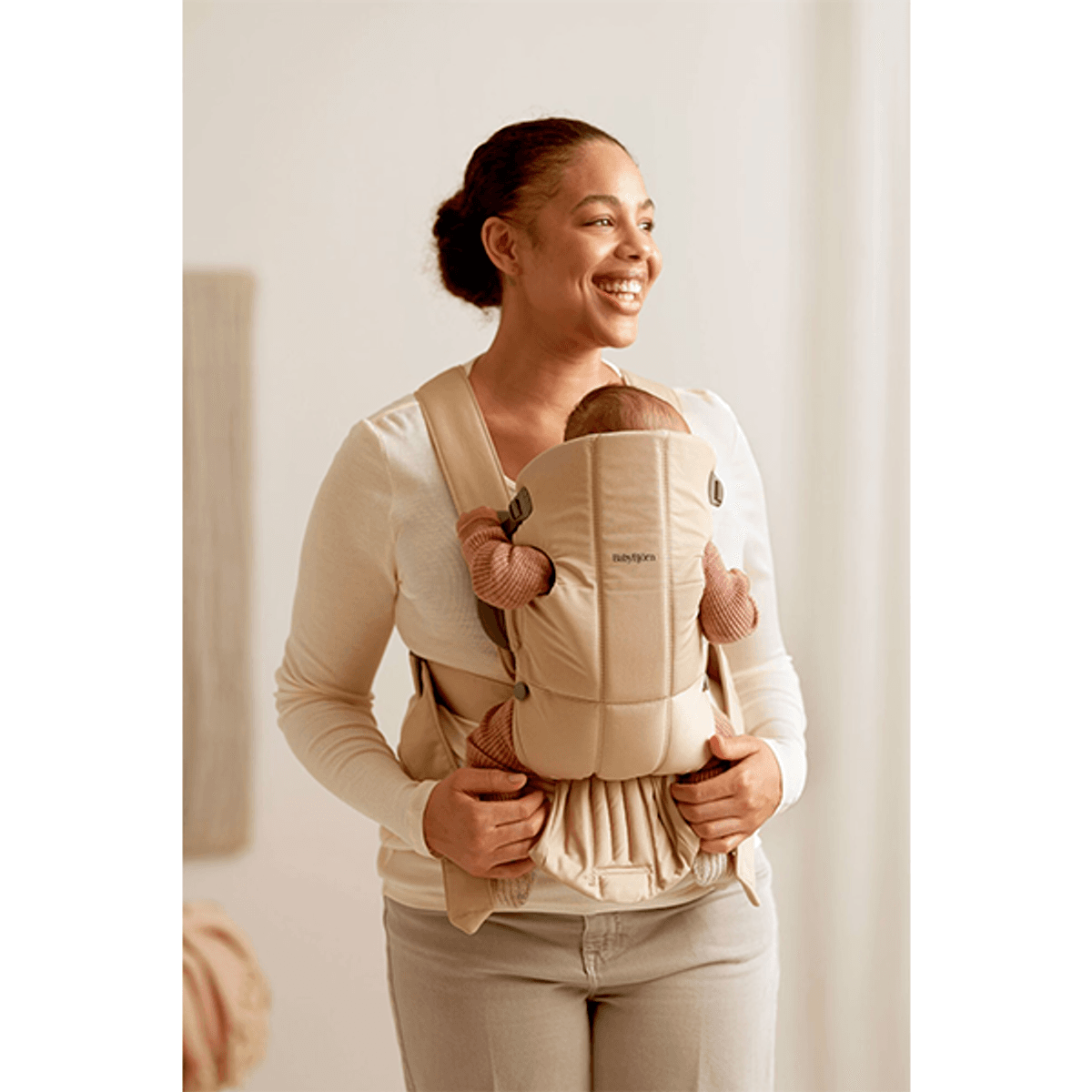 BabyBjörn | Bæresele Mini | Vevd | Beige