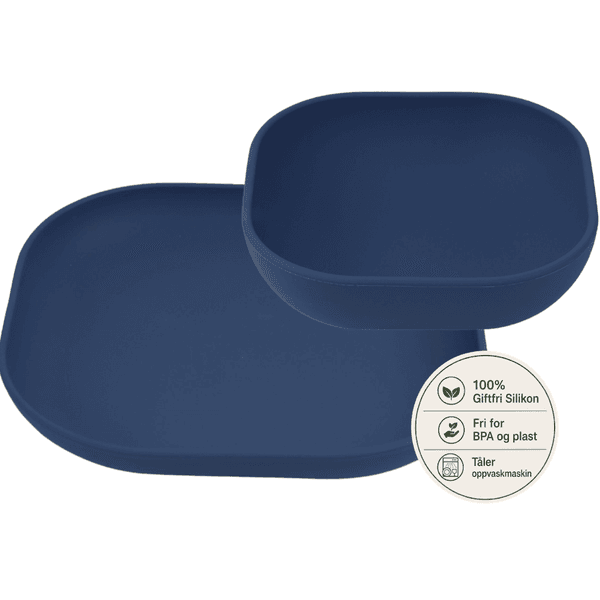 Hovedbilde Troller Kids| Silikon Tallerken Sett | Blå