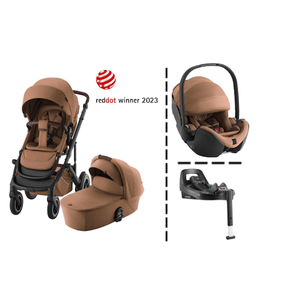 Hovedbilde Britax | Smile 5Z Kombivogn + BABY-SAFE Pro Bilstol & Base  | Warm Caramel Lux ...