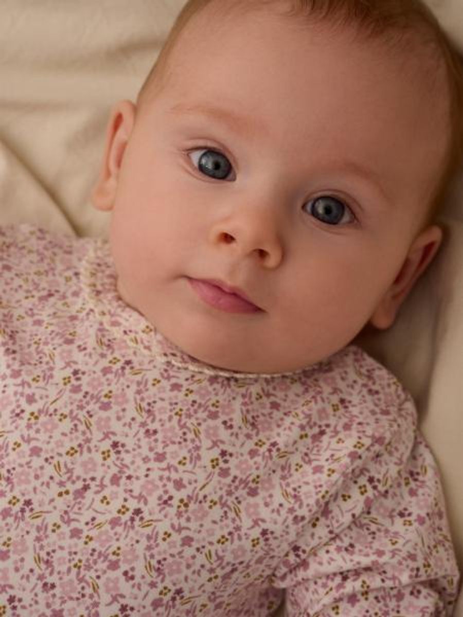 Fixoni | Langermet body med blomstermønster | Pale Lilac