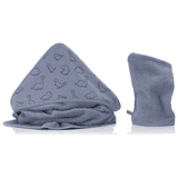 Hovedbilde Fillikid | Hettehåndkle Sett | Dino Blue