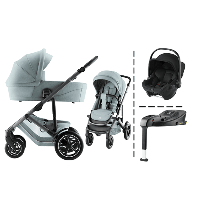 Hovedbilde Britax | Smile 5Z kombivogn + Core bilstol & Base | Harbor Blue & Space Black