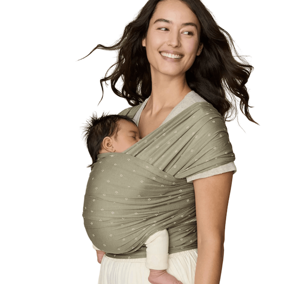 Ergobaby | Aura Bæresjal Wrap Knit | Olive Diamonds